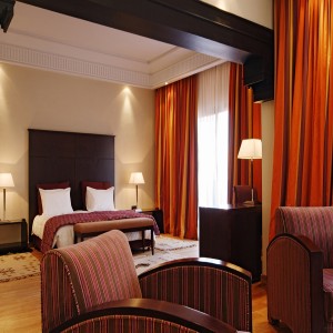 2 person junior suite with garden view, balcony, private facilities (bath and shower), and breakfast